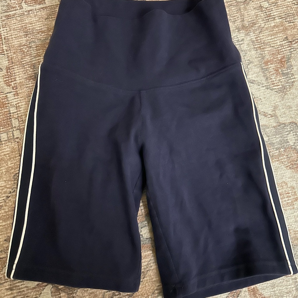 TNA Navy Blue Biker Shorts with Compression Fit